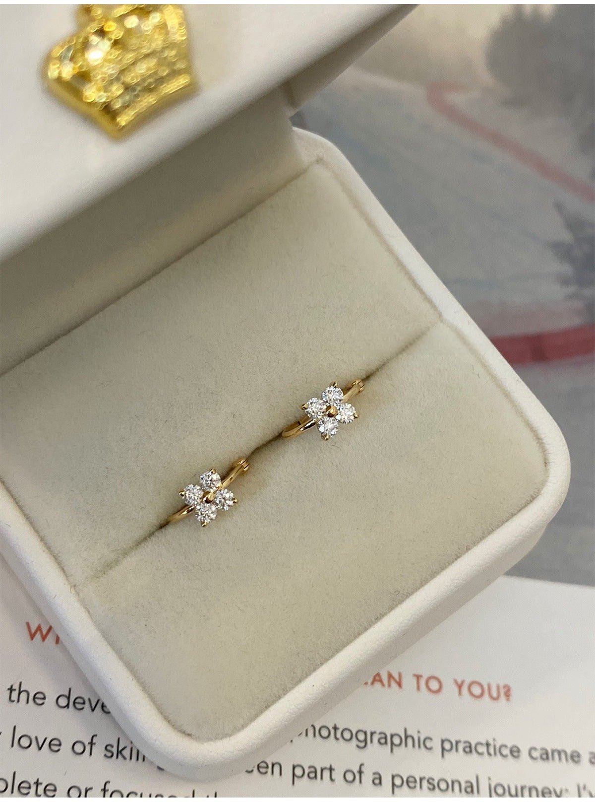 1 Pair 18K Gold Plated 925 Sterling Silver Zircon 925 Sterling Silver Earrings Geometric Earrings - Love Mi