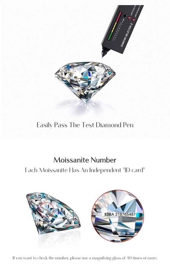 0.54 Karat Colorless(DEF) Round Brilliant Cut 925 Sterling Silver 925 Sterling Silver cable chain Bracelets Elegant IG Style VVS1 - VVS2 Moissanite GRA Certificate - Love Mi