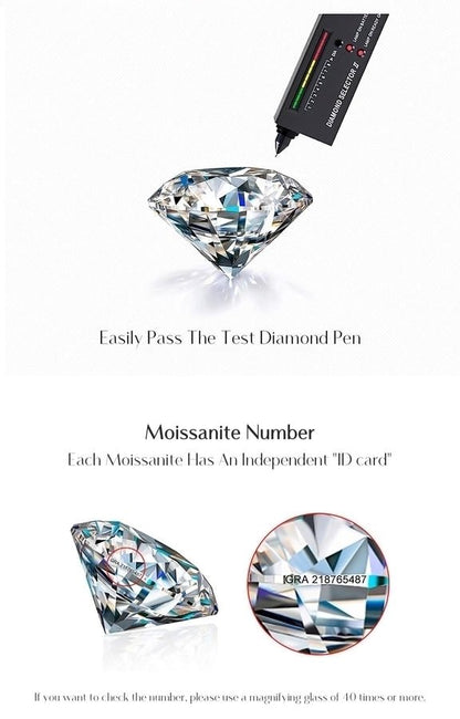 0.54 Karat Colorless(DEF) Round Brilliant Cut 925 Sterling Silver 925 Sterling Silver cable chain Bracelets Elegant IG Style VVS1 - VVS2 Moissanite GRA Certificate - Love Mi
