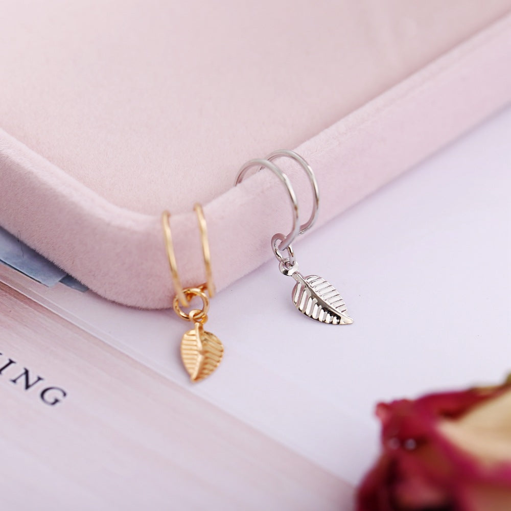 jewelry vintage style leaf alloy no inlaid plating earrings - Love Mi