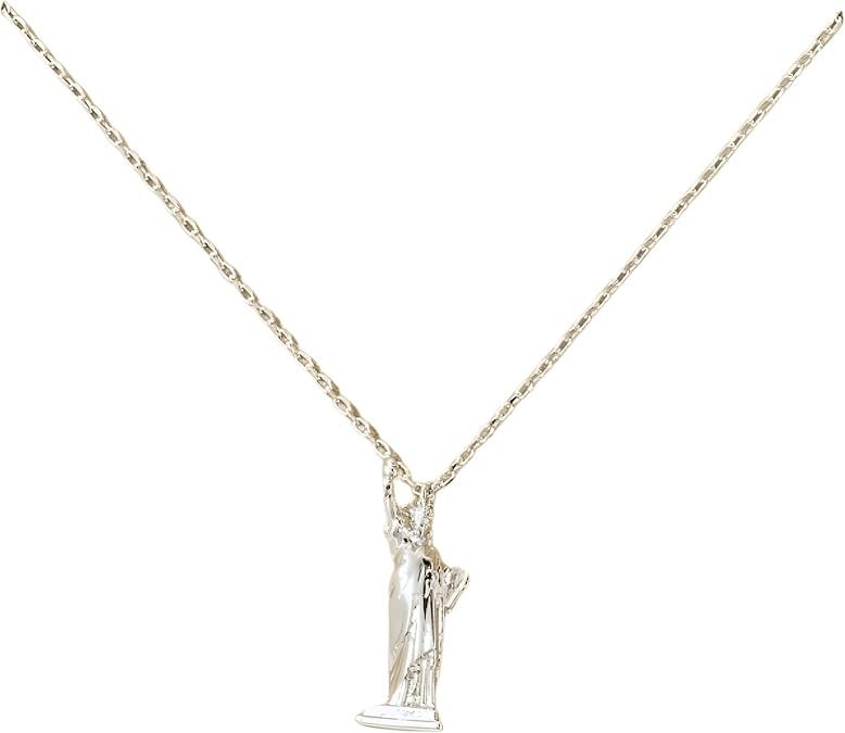 18K Gold Plated Statue of Liberty Pendant Necklace