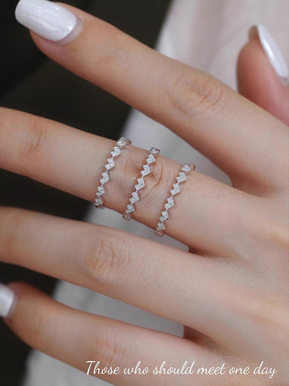 925 Sterling Silver Geometric Rings 925 Sterling Silver Rings - Love Mi