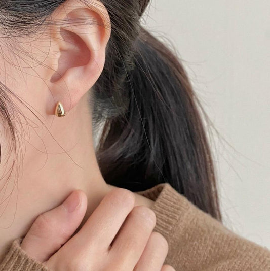 925 Sterling Silver Water Droplets Ear Stud Earrings - Love Mi