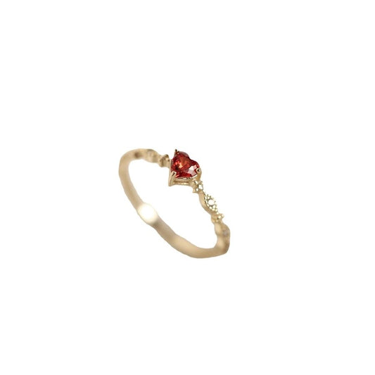 925 Sterling Silver Zircon Heart Shape Rings 925 Sterling Silver Rings - Love Mi