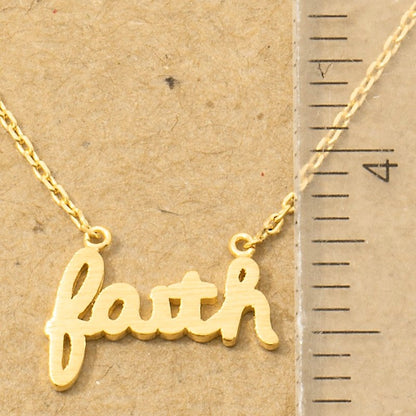 Handwritten Faith Pendant Necklace - Love Mi