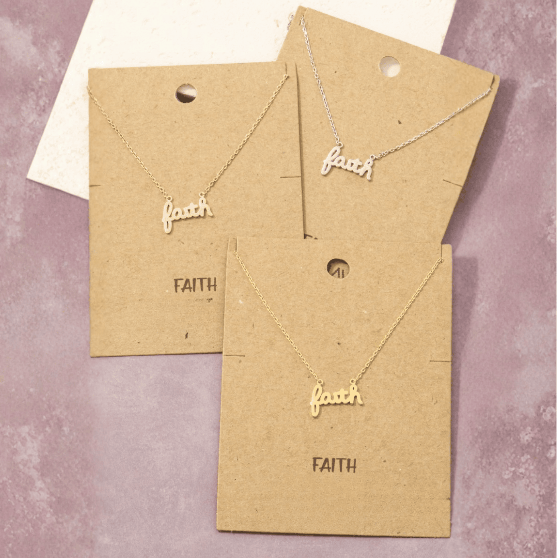 Handwritten Faith Pendant Necklace - Love Mi
