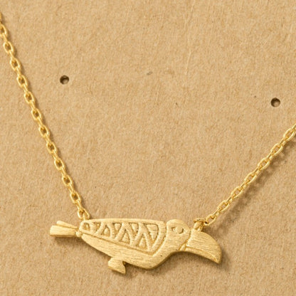 18K Gold Plated Toucan Pendant Necklace - Love Mi