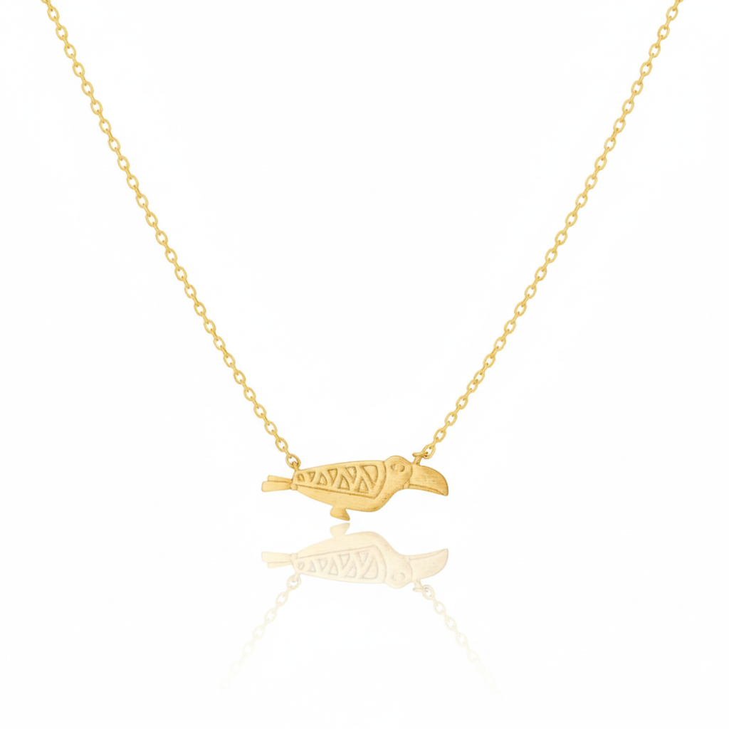 18K Gold Plated Toucan Pendant Necklace - Love Mi