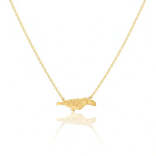 18K Gold Plated Toucan Pendant Necklace - Love Mi