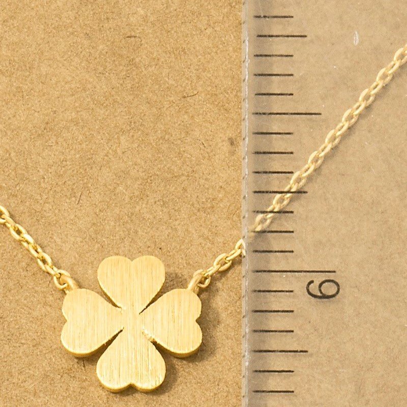 18K Gold Plated Mini Clover Pendant Necklace