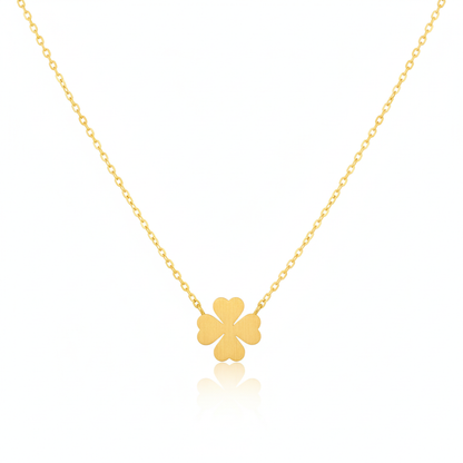 18K Gold Plated Mini Clover Pendant Necklace