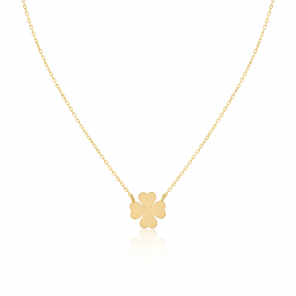 18K Gold Plated Mini Clover Pendant Necklace