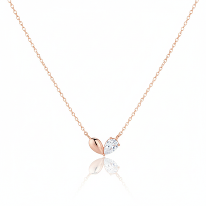 18K Gold Plated CZ Heart Shape Pendant Necklace