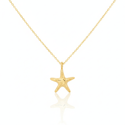 18K Gold Plated Starfish Pendant Necklace