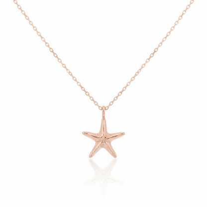 18K Gold Plated Starfish Pendant Necklace