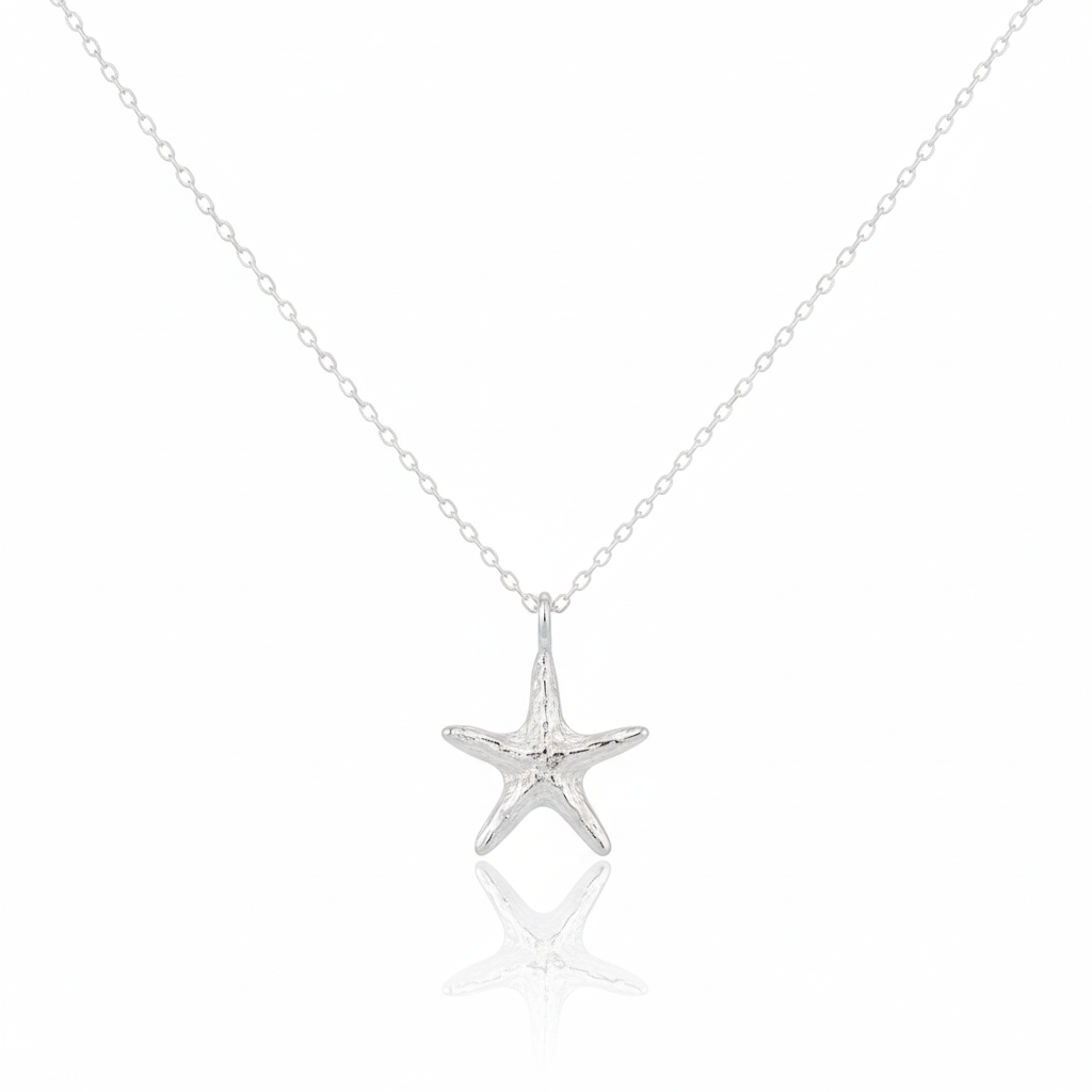 18K Gold Plated Starfish Pendant Necklace