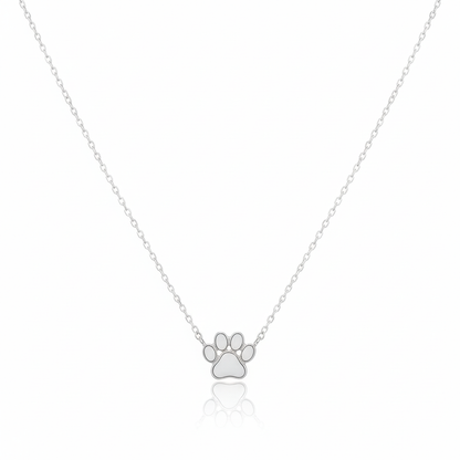 18K Gold Plated Mini Paw Print Charm Necklace