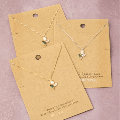 18K Gold Plated Tulip Flower Pendant Necklace