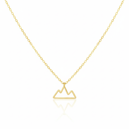 18K Gold Plated Wire Mountain Pendant Necklace