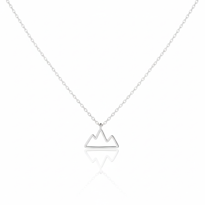18K Gold Plated Wire Mountain Pendant Necklace