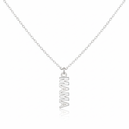 18K Gold Plated Flat Mama Pendant Necklace - Love Mi