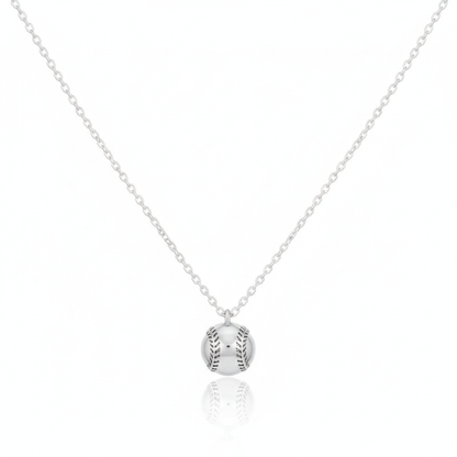 18K Game Day Gold Plated Half Baseball Pendant Necklace - Love Mi