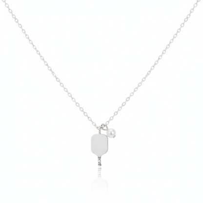 18K Gold Plated Pearl Pickle Ball Pendant Necklace - Love Mi