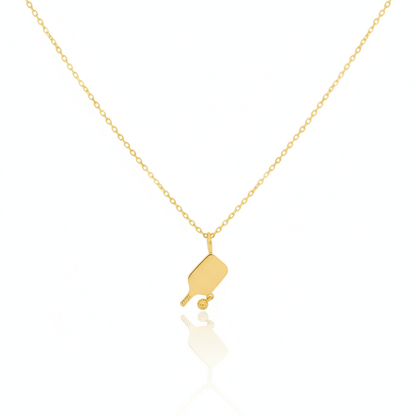 18K Gold Plated Pickle Ball Pendant Necklace - Love Mi