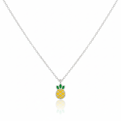 18K Gold Plated Epoxy Pineapple Pendant Necklace - Love Mi