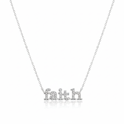 18K Gold Plated Faith Pendant Necklace