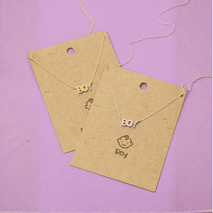 18K Gold Plated CZ Studded Boy Pendant Necklace