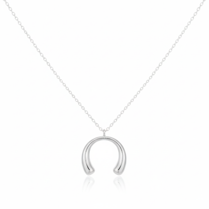 18K Gold Plated Crescent Tear Pendant Necklace