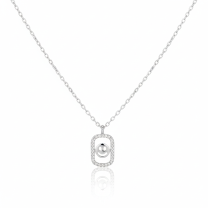 18K Gold Plated Cz Halo Set Smiley Face Pendant Necklace