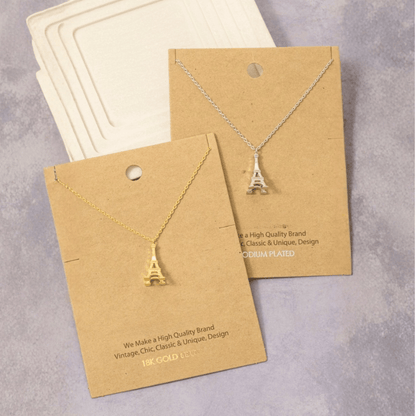 18K Gold Plated Eiffel Tower Pendant Necklace