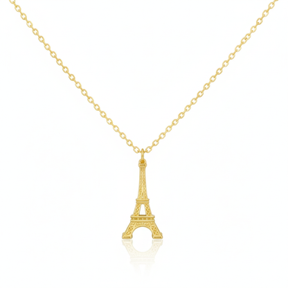 18K Gold Plated Eiffel Tower Pendant Necklace