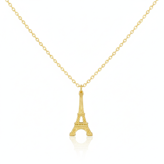 18K Gold Plated Eiffel Tower Pendant Necklace