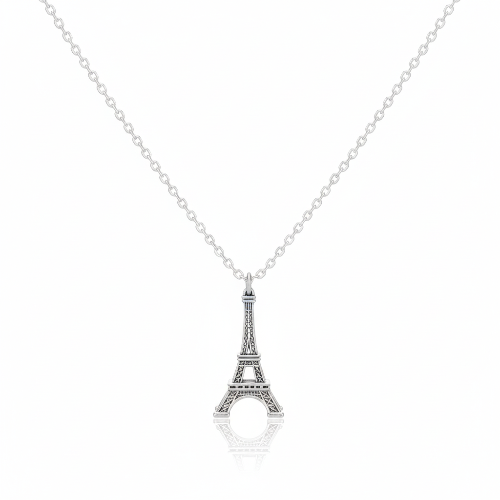 18K Gold Plated Eiffel Tower Pendant Necklace