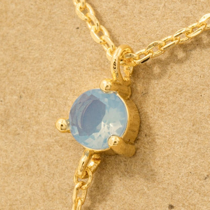 18K Gold Plated CZ Gems Y Chain Necklace