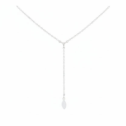 18K Gold Plated Cz Lariat Chain Necklace