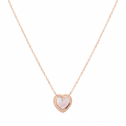 18K Gold Plated Engraved Heart Pendant Necklace