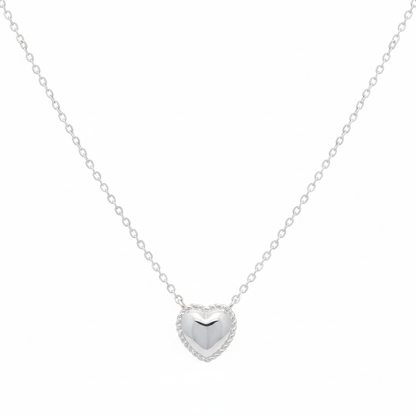 18K Gold Plated Engraved Heart Pendant Necklace