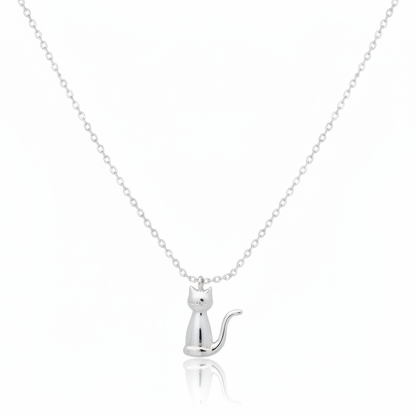 18K Gold Plated Cat Pendant Necklace - Love Mi