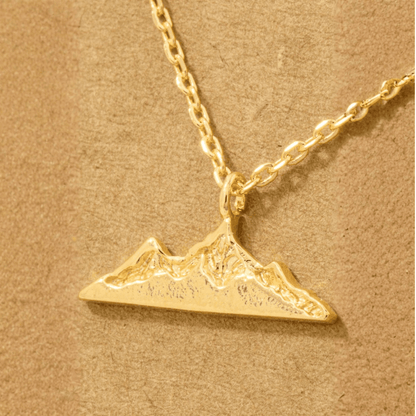 18K Gold Plated Mountain Range Pendant Necklace - Love Mi