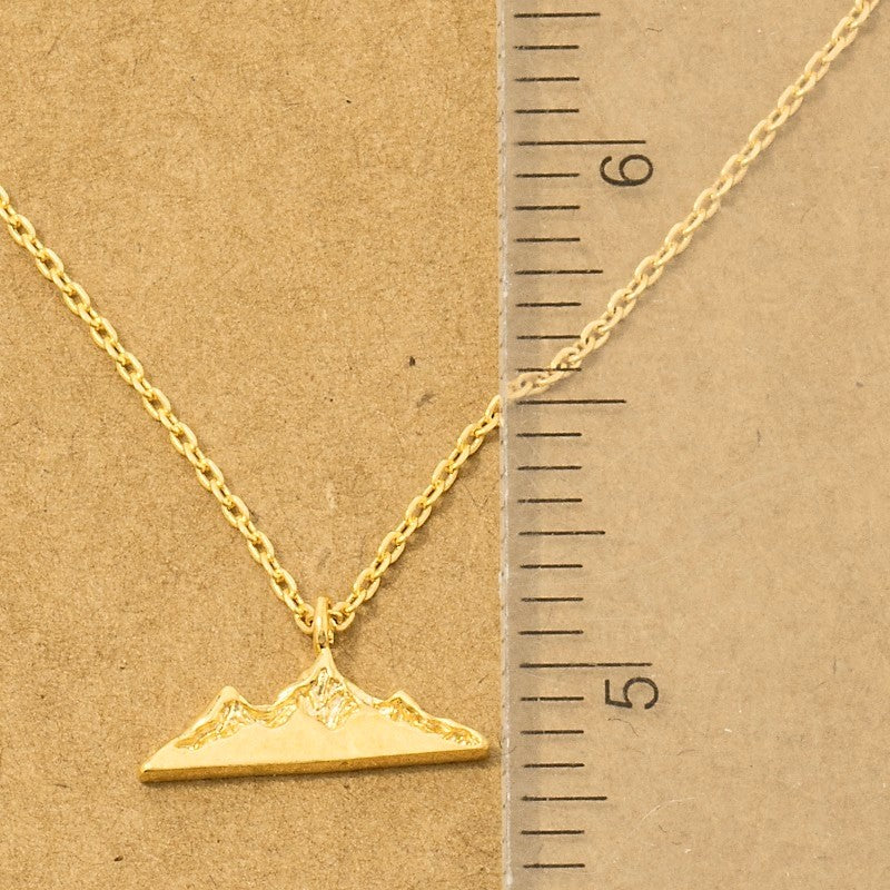 18K Gold Plated Mountain Range Pendant Necklace - Love Mi