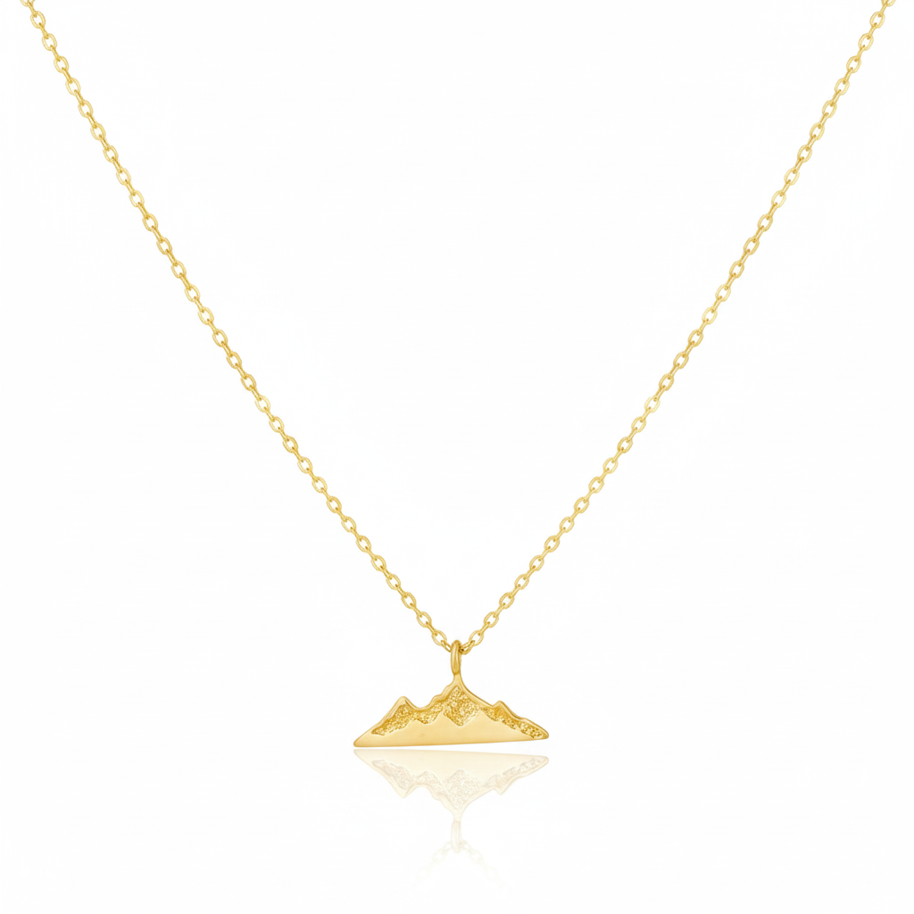 18K Gold Plated Mountain Range Pendant Necklace - Love Mi