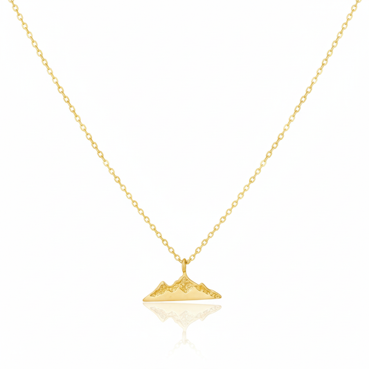 18K Gold Plated Mountain Range Pendant Necklace - Love Mi