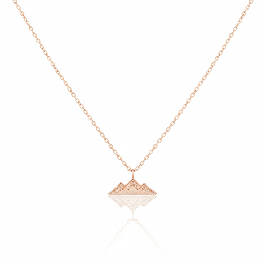 18K Gold Plated Mountain Range Pendant Necklace - Love Mi