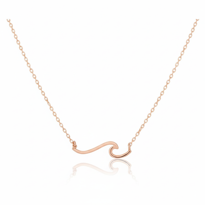18K Gold Plated Wave Pendant Necklace - Love Mi