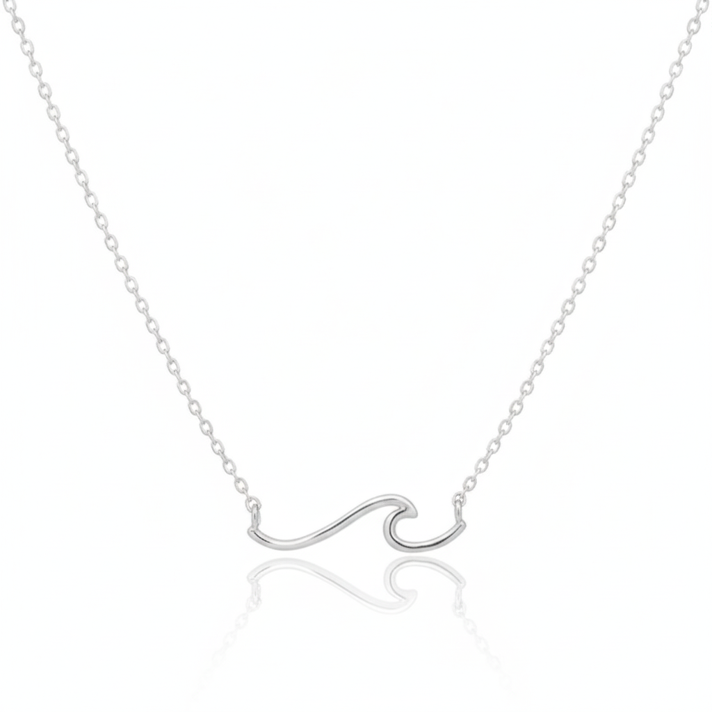18K Gold Plated Wave Pendant Necklace - Love Mi