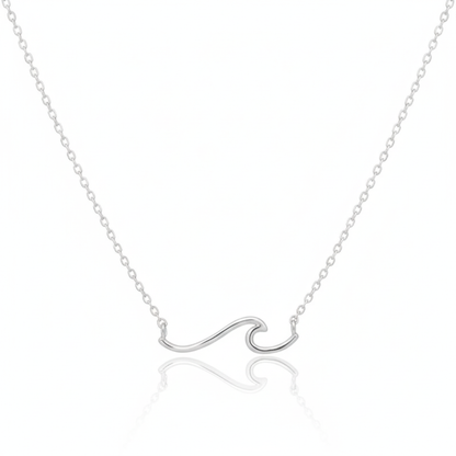 18K Gold Plated Wave Pendant Necklace - Love Mi